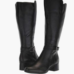 Naturalizer Demetria Wide Calf Riding Boot in Black